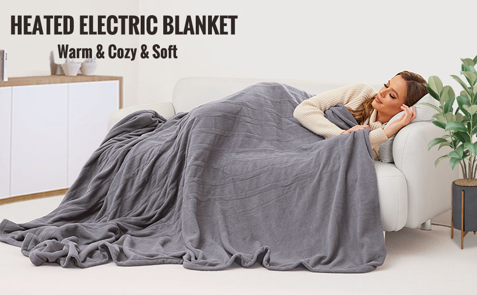 Electric Blanket Twin Size 62"x84", Heated Blanket