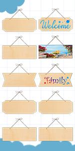 Unfinished Hanging Wood Sign