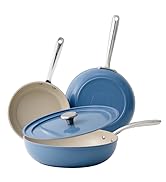 Redchef Nonstick Frying Pans Set. 4-Piece Ceramic Cookware Set. 8 9.5 11 Saute Pan Skillet. No...