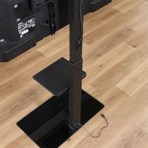 お試し用。 Amazon｜不二貿易 TVスタンド 幅65×奥行40×高さ146cm ブラック