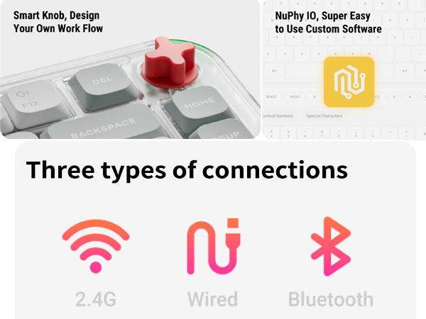 Amazon.com: nuphy Kick75 Wireless Low Profile Keyboard with