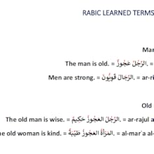 English and Arabic, vocabulary books Language