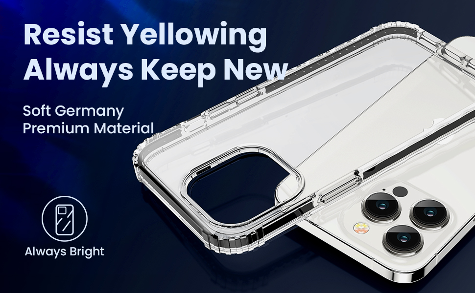 KEVKEEK Compatible with iPhone 13 Pro Max Case, Clear Case