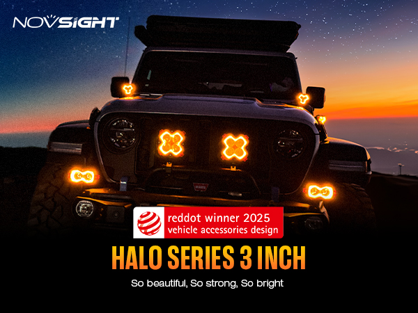 NOVSIGHTボンネットライト FUNG ＆NOVSIGHT HALO SERIES】（セット割引）ボンネットライト