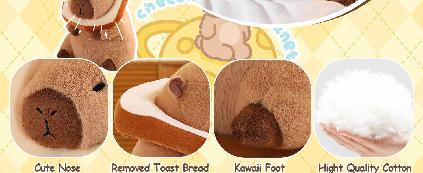 Cute Capybara Plush Soft Capybara Plushie Pillows