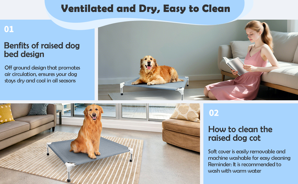 Raised Outdoor Dog Bed