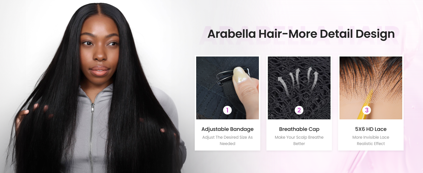 Plus 5x6 human hair straight wig