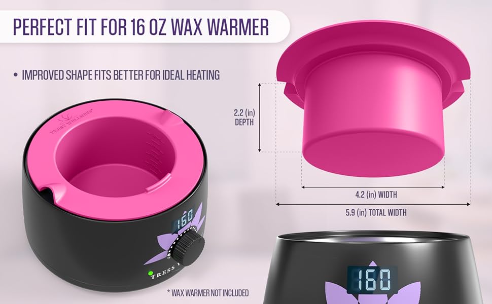 Tress Wellness Wax Warmer Silicone Liner Easy to Clean Silicone Wax Warmer Bowls