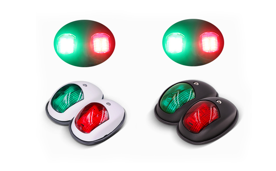 YOMTOVM LED Boat Navigation Lights Red and Green Boat Bow