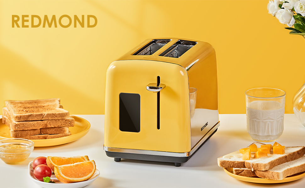 Toaster 2 Slice, REDMOND Retro Toaster with Smart Touch