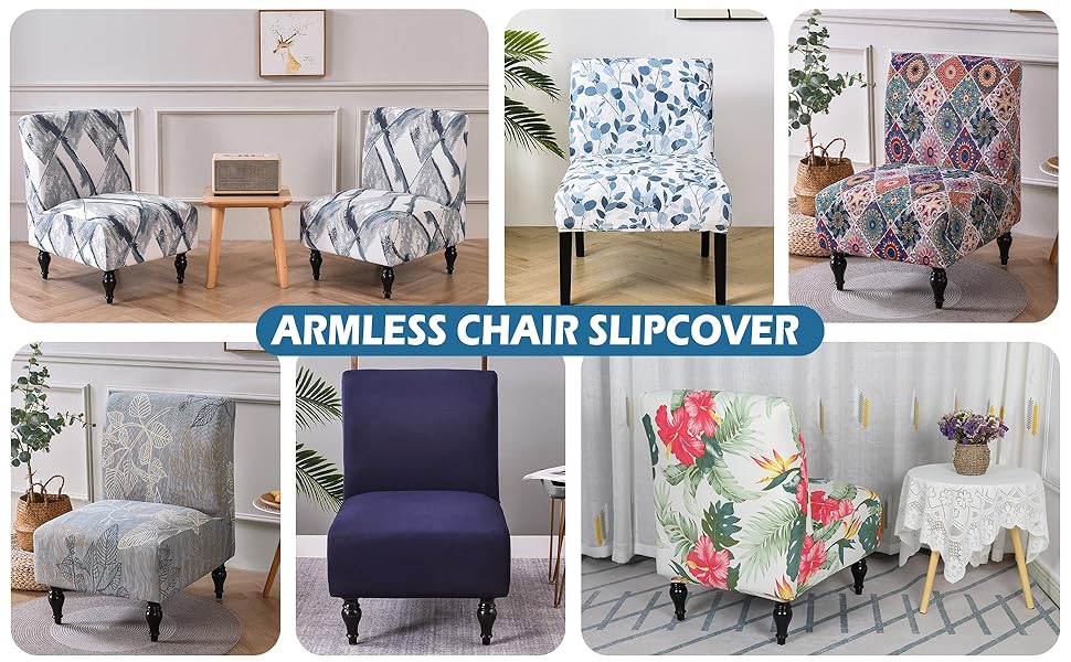 Jusmate Armless Accent Chair Cover Slipcover, Stretch Chair