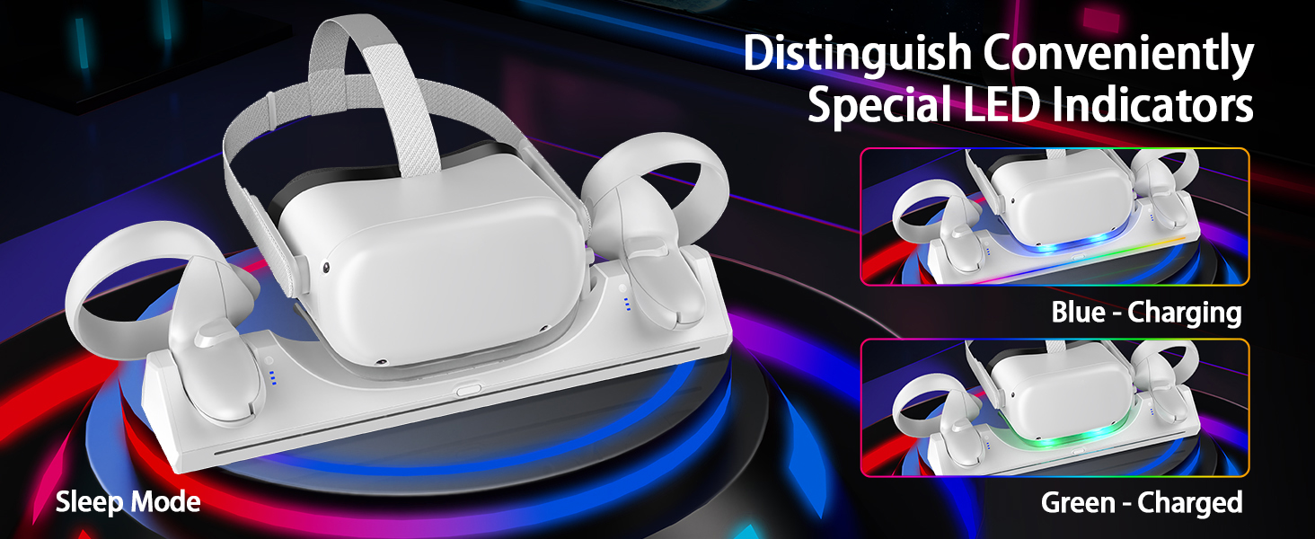 VR Charging Dock for Quest 2 Charging Stand for Oculus/Meta Quest 2 Magnetic Charging Station