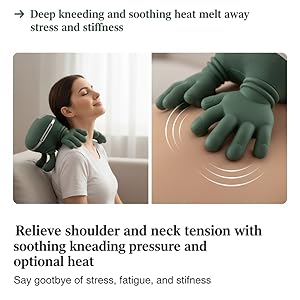 Deep kneading nodes with soothing heat function.