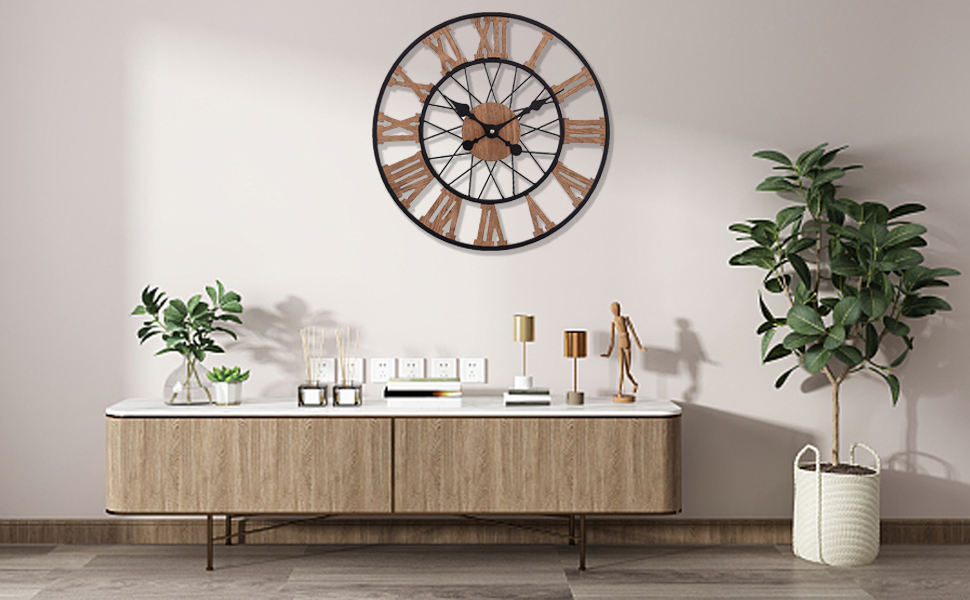 TopCity Large Modern Wall Clock for Living Room Decor 20