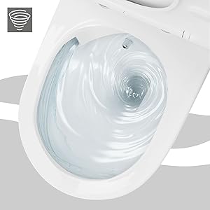 LuxeBath Wand WC Spülrandlos Weiß Tiefspüler Keramik Hänge WC Toilette ohne Spülrand Kloschüssel