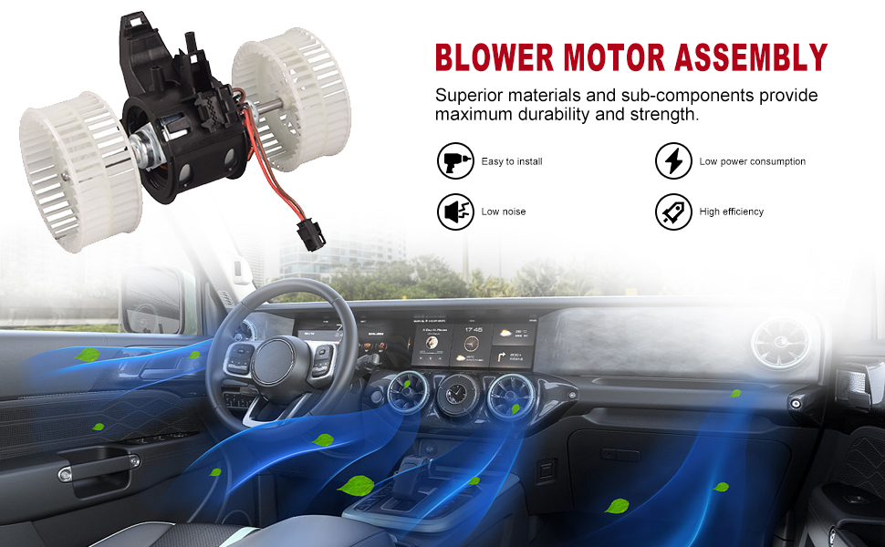 Amazon.com: TOPAZ 64116933910 HVAC 鼓風機馬達組件相容於BMW