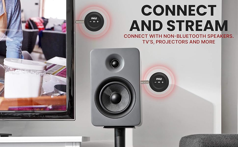 PyleUsa Wireless LowLatency Transmitter / Receiver Set for Presentations