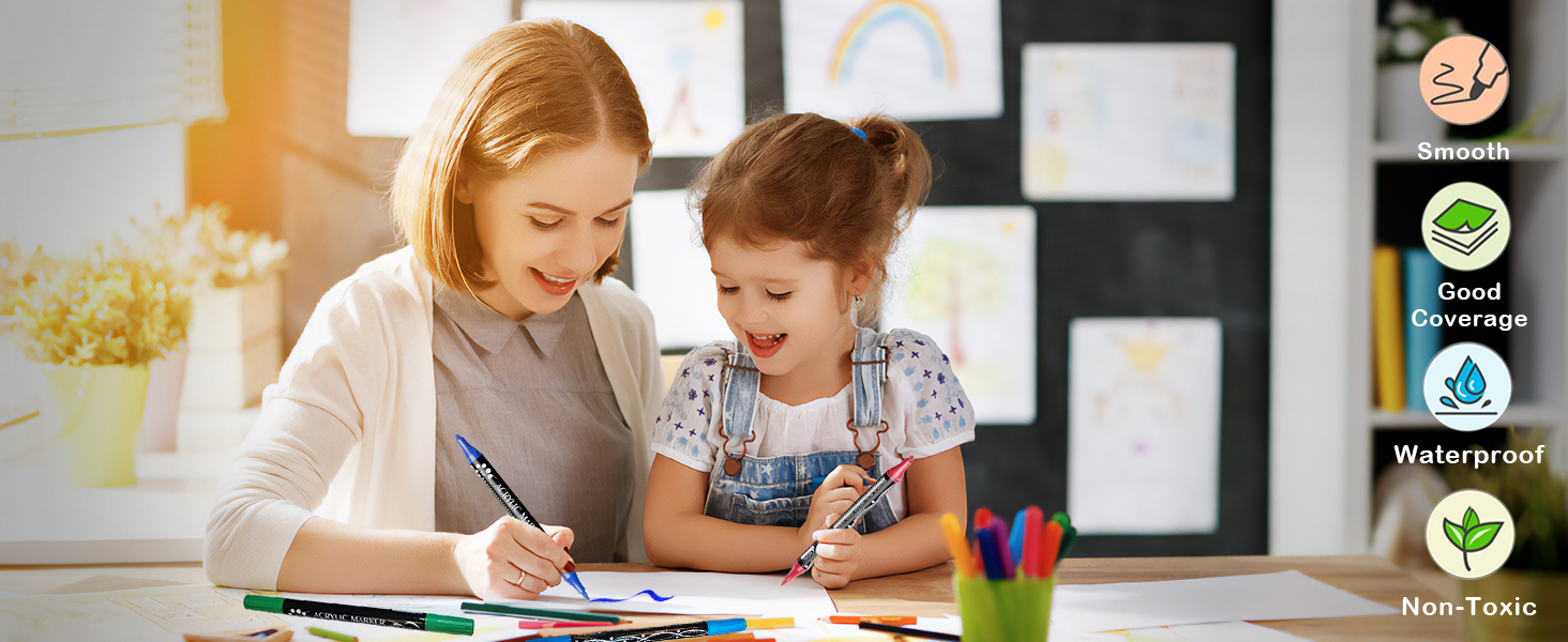 acrylic paint pens dual tip ceramic markers for mugs