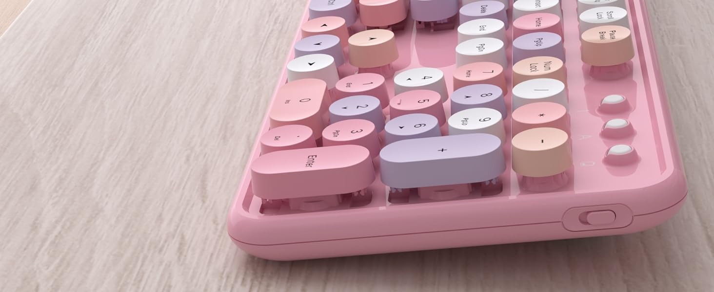 Interrupteur marche/arrêt pour clavier et souris rose coloré