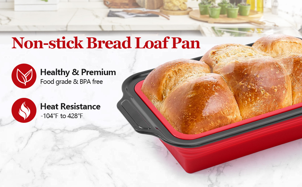 Toptrend Silikon Kastenform 26 cm mit metallverstärktem Rahmen, Silikon ...