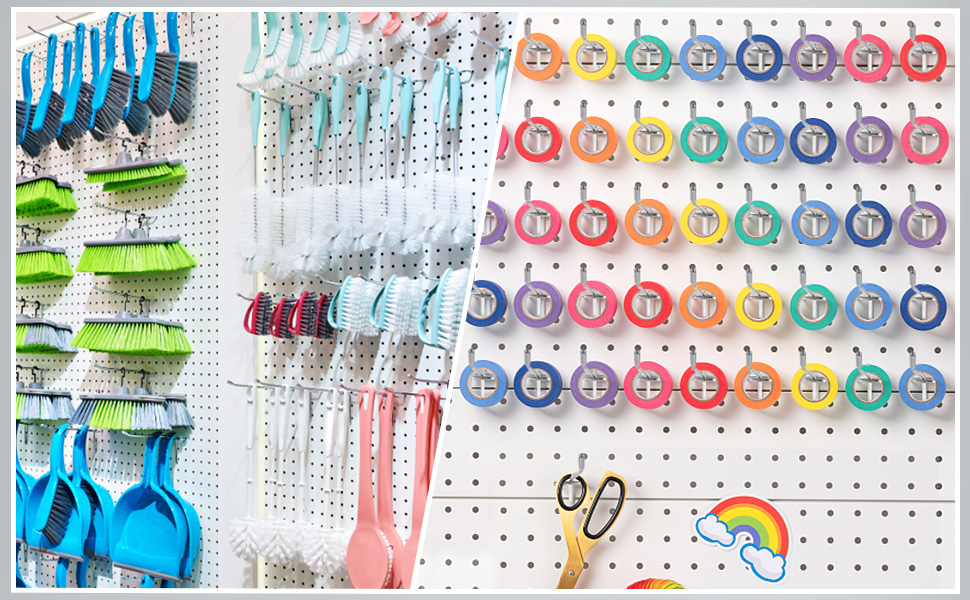 50pcs Pegboard Hooks, 4 Inch Heavy Duty Peg Board Organizer Fit 1/8