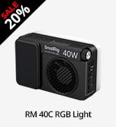 SmallRig RM 40C Mini LED RGB Video Light, 4800mAh Battery, LCD Display, Portable Camera Light for...
