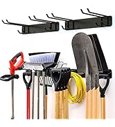 MOOMSINE Garden Tool Organizer Wall Mount, Garage Organization Yard Tools Storage Rack, Hangers f...