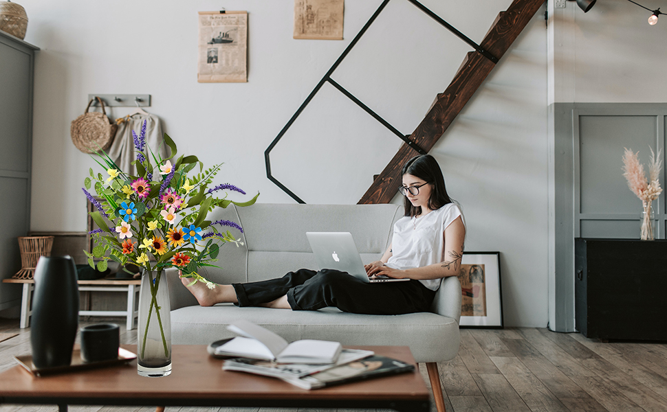 Helera 2 Bundles Handmade Artificial Spring Flowers 20