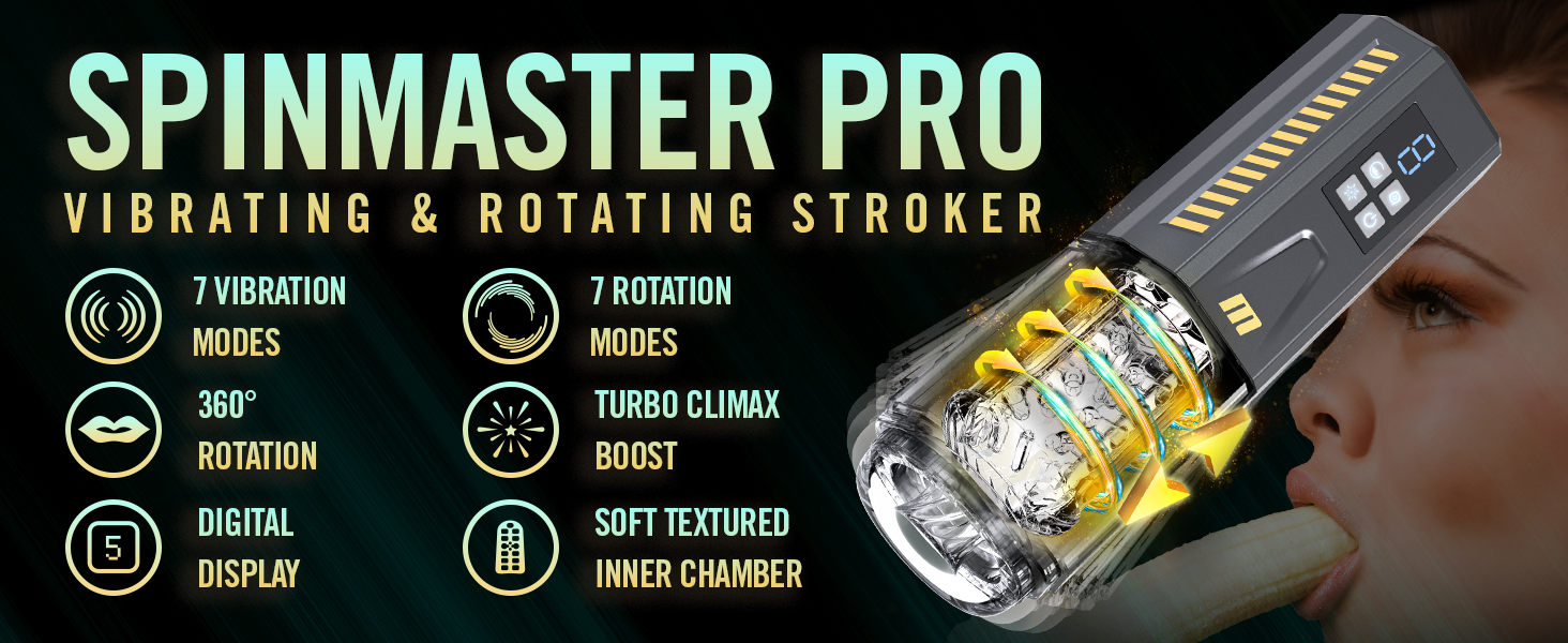Blush M for Men SpinMaster Pro Rotating, Vibrating & Stroking Automatic Male Masturbator