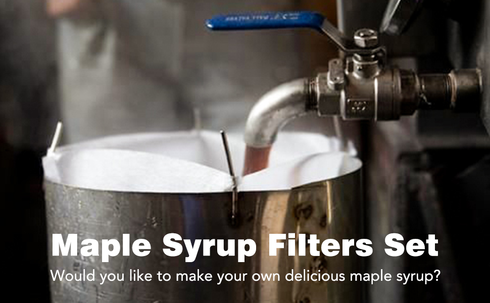 Maple Syrup Filters Set, 12 Pcs 1Qt Reusable Maple Syrup Filter System, Include 1x