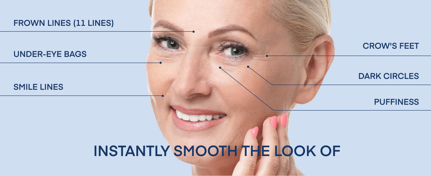 Instant Eye Serum for Under Eye Bags, Puffiness, Dark Circles, Fine Lines & Wrinkle