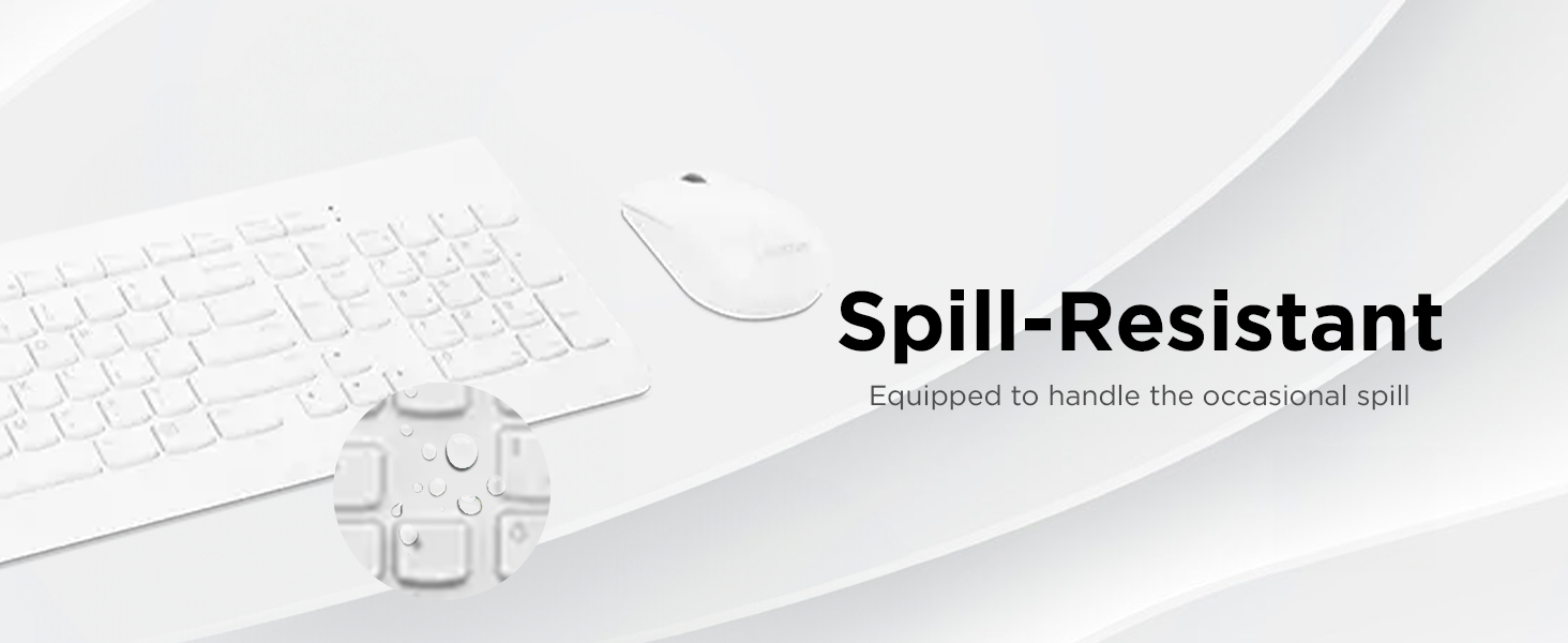 Combo inalámbrico 510 blanco - Resistente a derrames