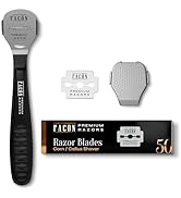 Facón Professional Callus Shaver Remover with 50 Blades, Pedicure Razor for Feet & Hands, Foot Ra...