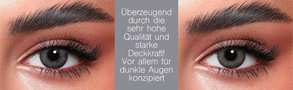 stark deckende Kontaktlinsen