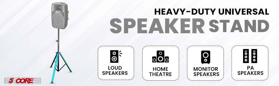 Speakers Stands with LED Lights, Speaker Stand Tripod, PA Speakers DJ Stand