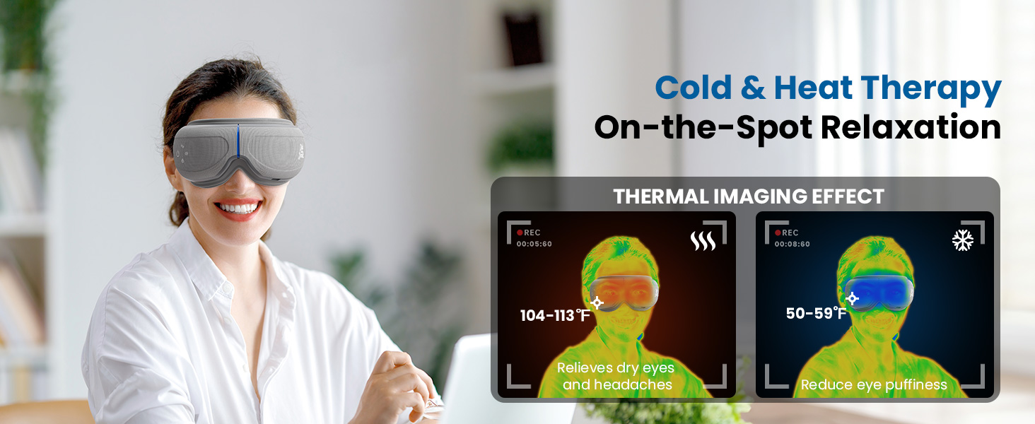 eye massager with heat and cooling eye massager for headaches migraine relief christmas gifts