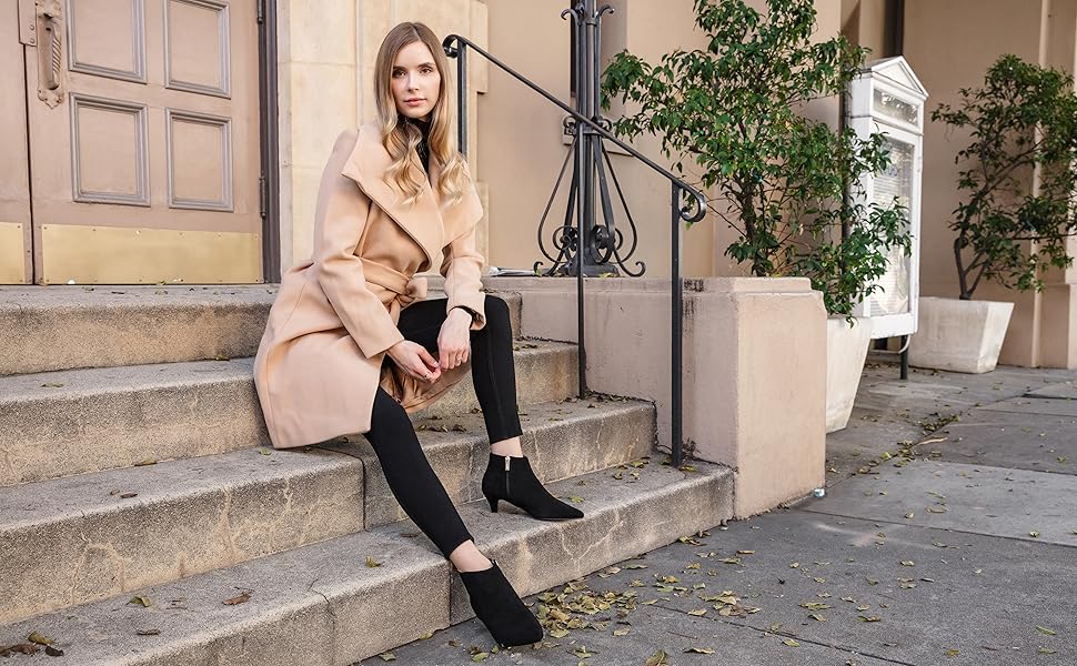 low heel booties for women