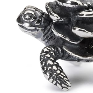 Amazon.com: TROLLBEADS Turtle Flower Bead - Exquisite Silver