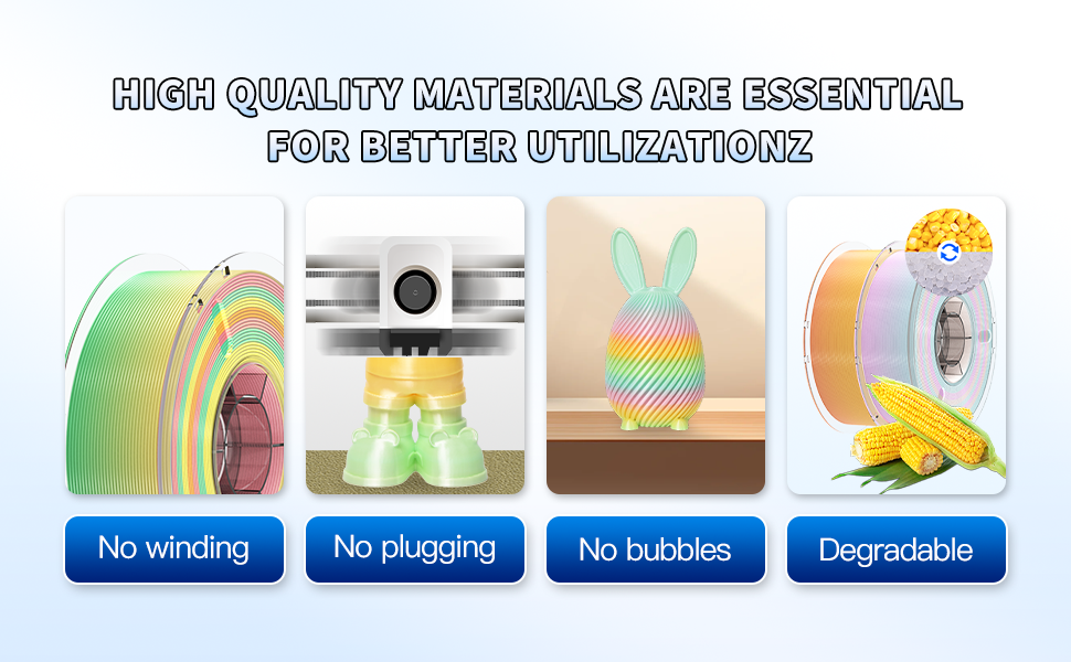 matte 3d printer filament pla 1.75mm bundle 3d printing 1.75 Rainbow pla color shift multicolor Silk