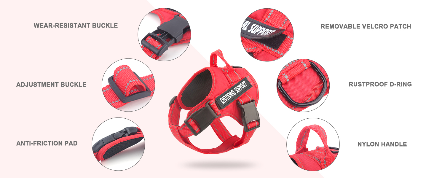 features of this service dog harness