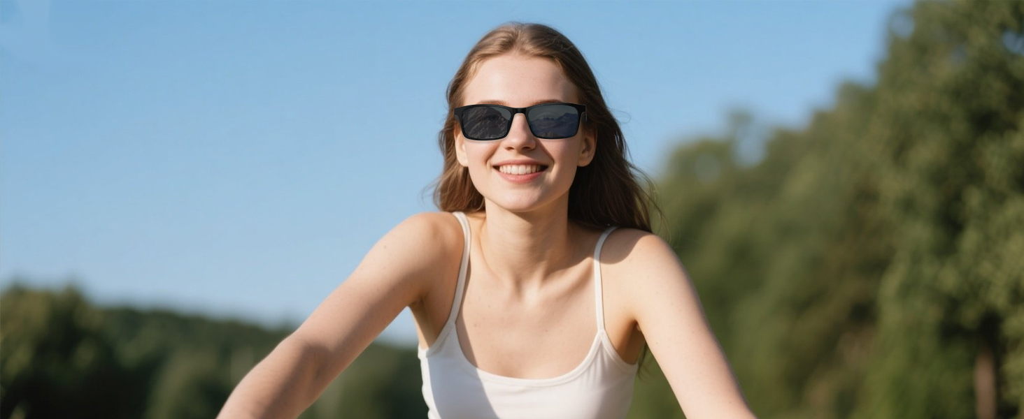 Bluetooth smart glasses for women & men, smart glasses with speaker, suitable for cycling
