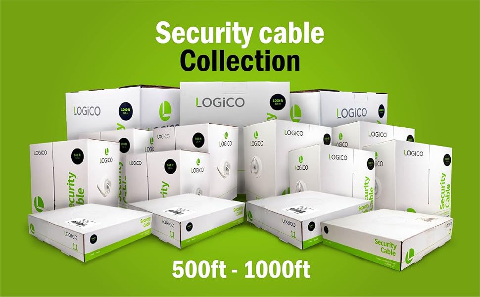 LOGICO Security Burglar Alarm 18/2 Control Cable 500FT