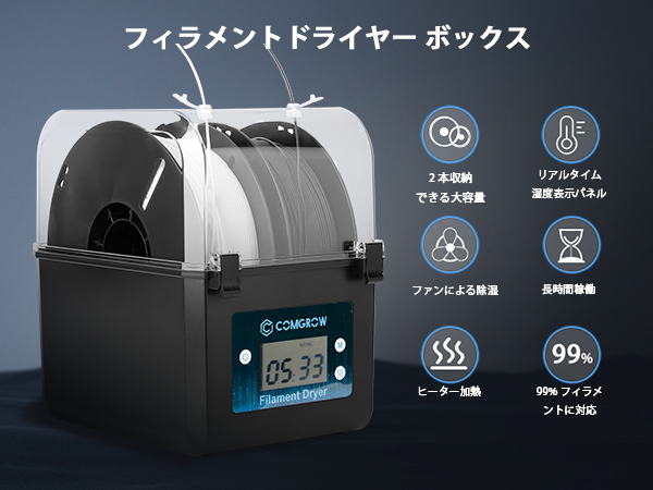 ★フィラメント ドライヤー ボックス Amazon.co.jp: 3Dプリンターフィラメントドライヤーボックス 3D