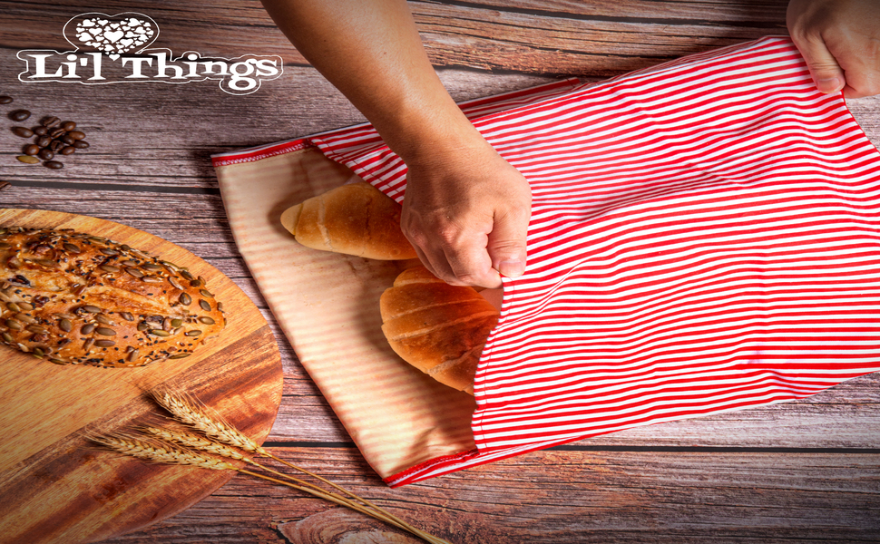 Li'l Things Ecofriendly Reusable Beeswax Bread bags
