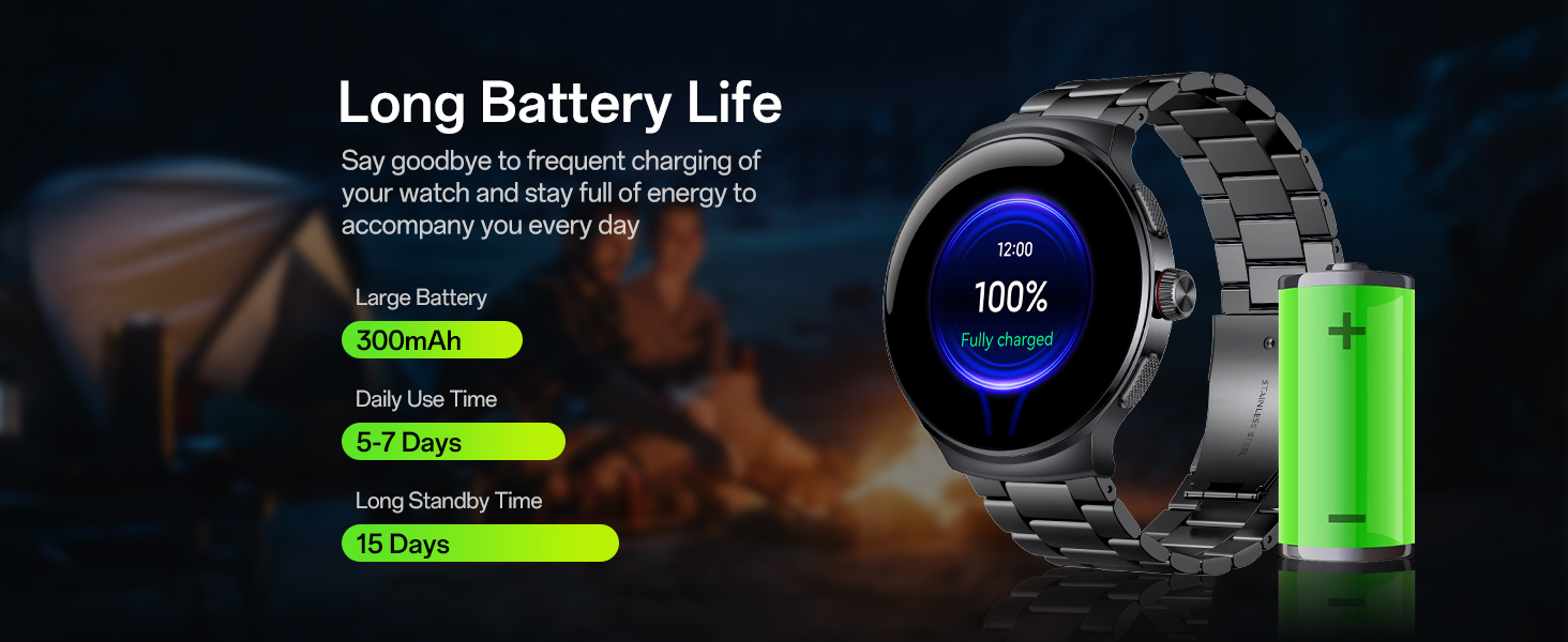 300 mAh long battery life