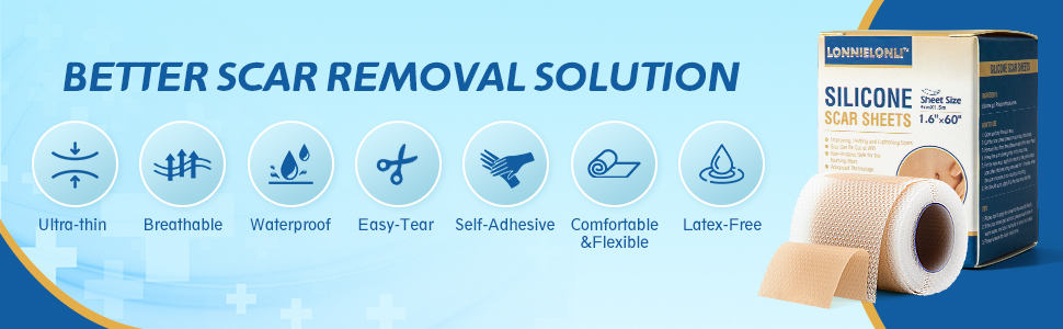 LONNIELONLI Silicone Scar Sheets, the ultimate solution for scar management!