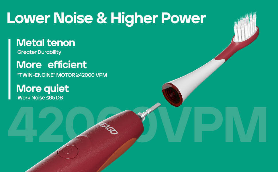 lower noise & higher power output