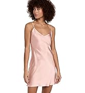 Karen Thomas Women's Silk Nightgown, 100% Mulberry Silk Sleepwear Adjustable Strap Chemise Nightd...