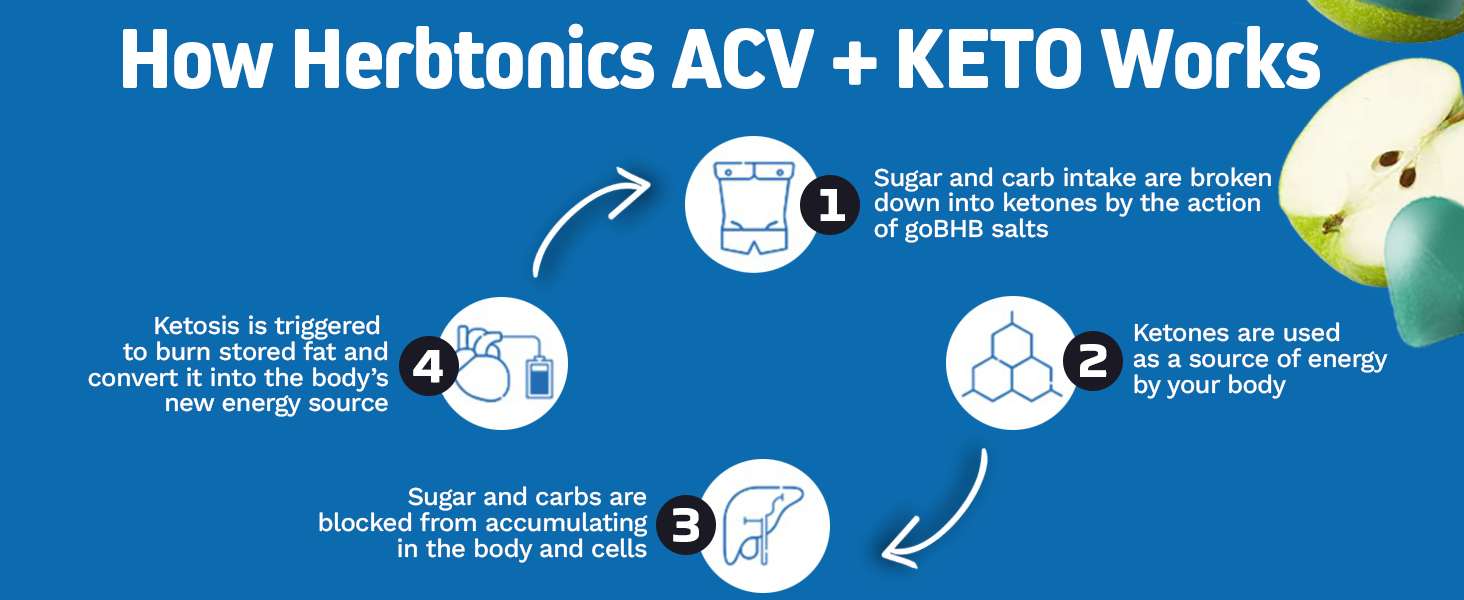 Herbtonics Keto Apple Cider Vinegar Gummies Digestion