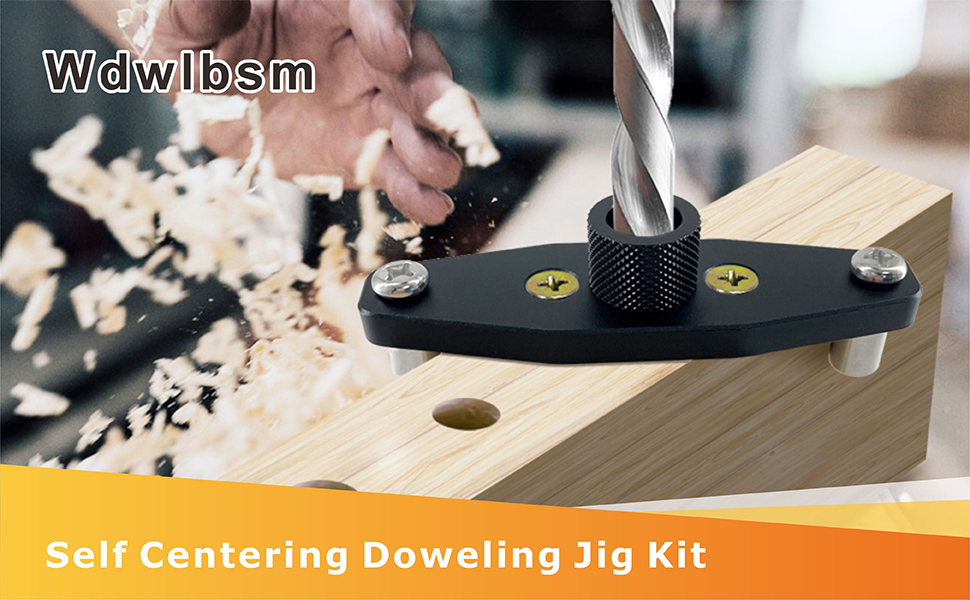 Wdwlbsm Dowel Jig Kit for Floating Shelf Bracket Drill Guide for